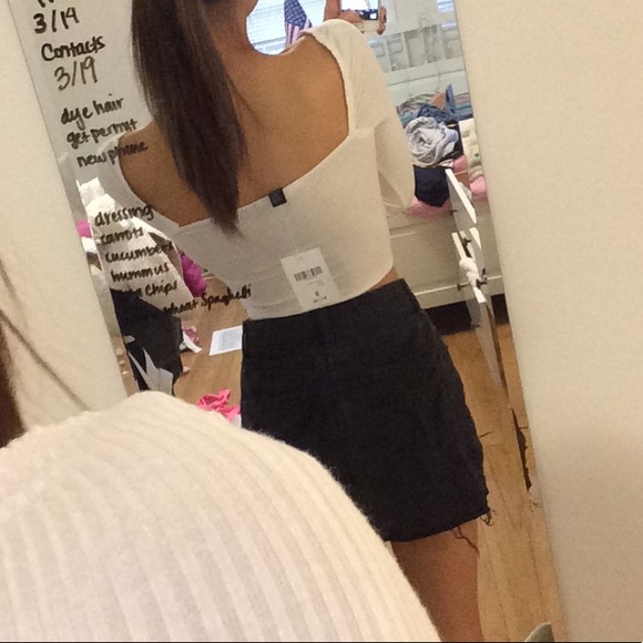 New with tag White ruched long sleeve white top xs - Picture 5 of 5